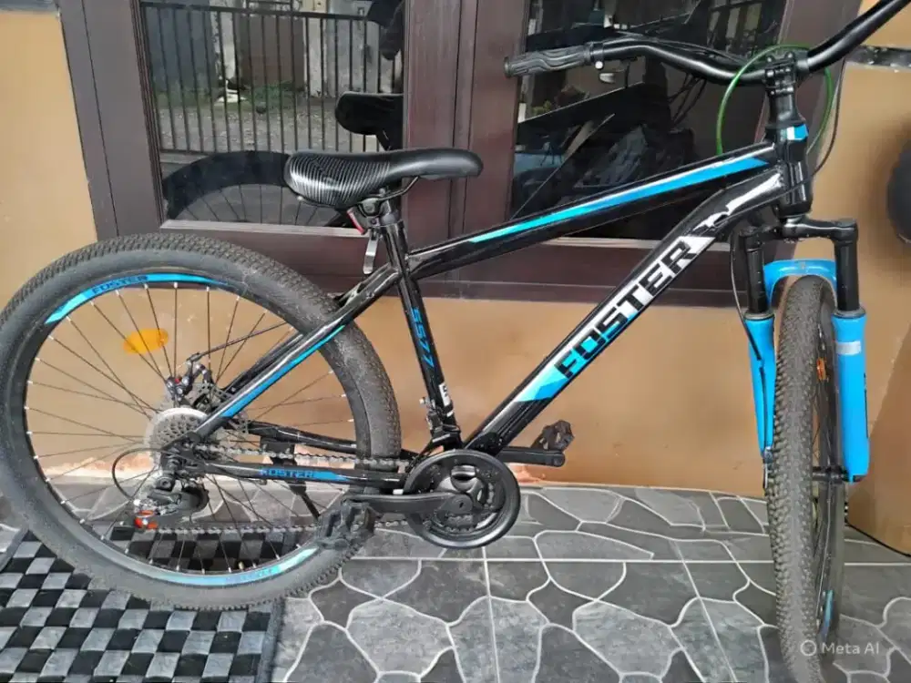 Sepeda Gunung Mountain Bike MTB Merk FOSTER Warna Biru Hitam 26 inch