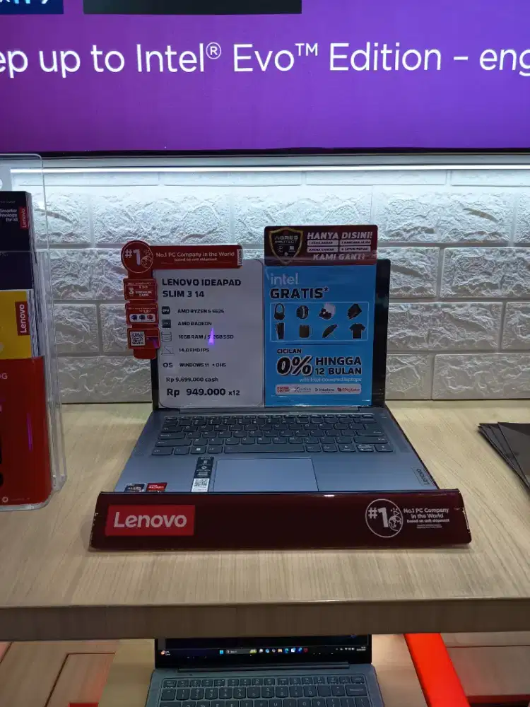KREDIT LAPTOP LENOVO IDEAPAD SLIM 3 14 PAKE PROMO SPESIALO% HOMECREDIT