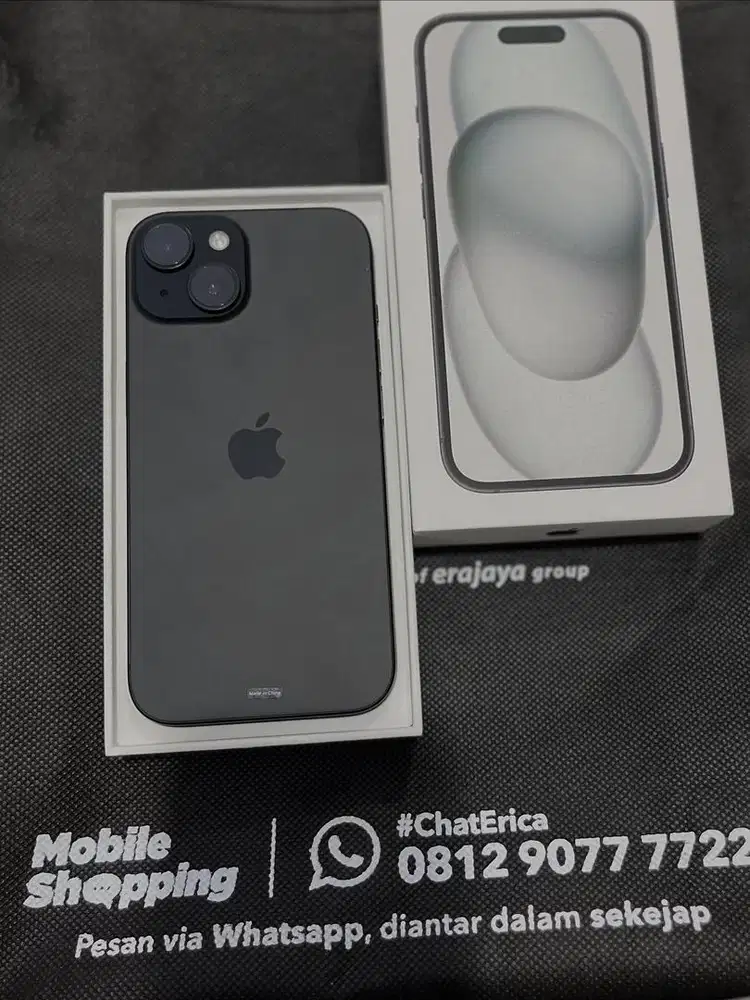 IPHONE 15 128 Gb Black SATU BULAN PAKAI BH 100