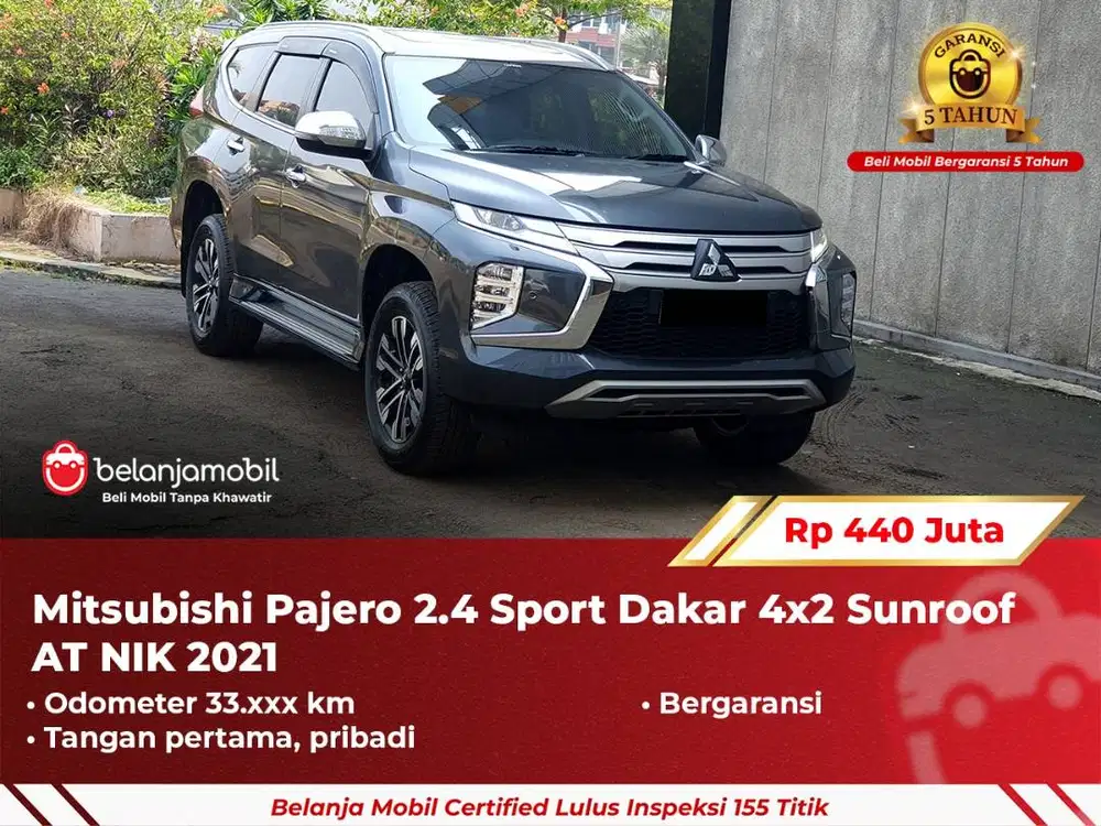 [ GARANSI 5TH ] Mitsubishi Pajero 2.4 Sport Dakar 4x2 AT 2021/2022