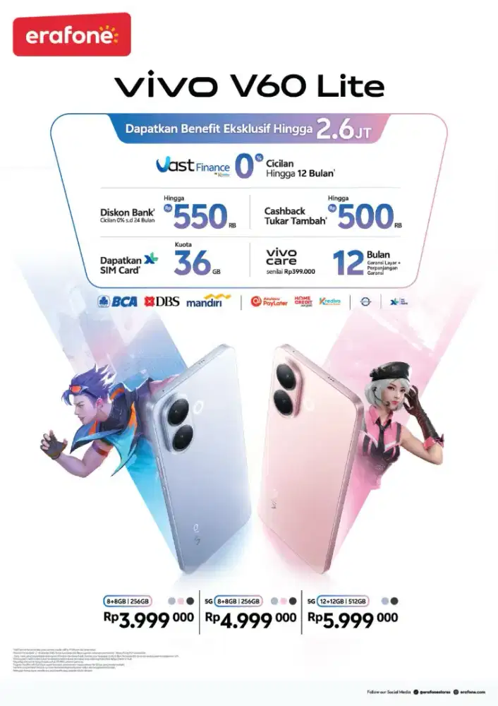 PROMO KREDIT VIVO V60 LITE, CICILAN RINGAN TANPA DP! BUNGA 0%