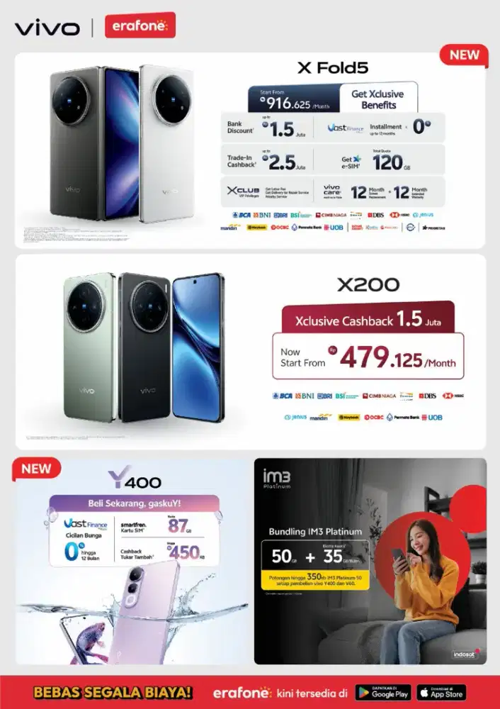 PROMO KREDIT VIVO X Fold5, CICILAN RINGAN TANPA DP! BUNGA 0%