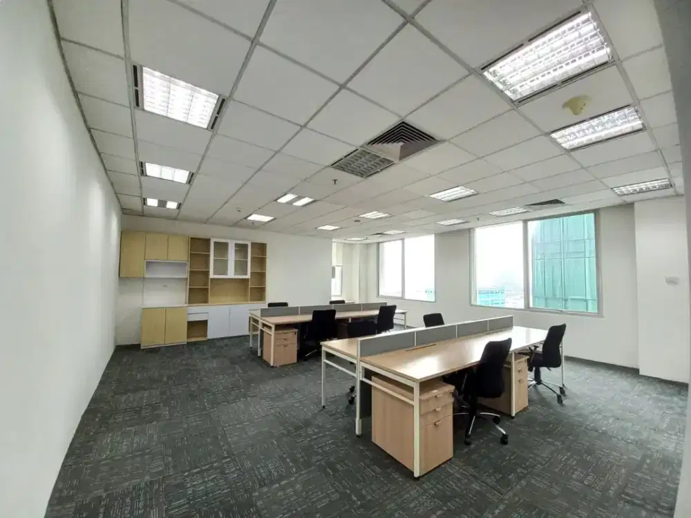 SEWA KANTOR DI JAKARTA SELATAN MEGA KUNINGAN 114M2 FULL FURNISHED 210K NEGO