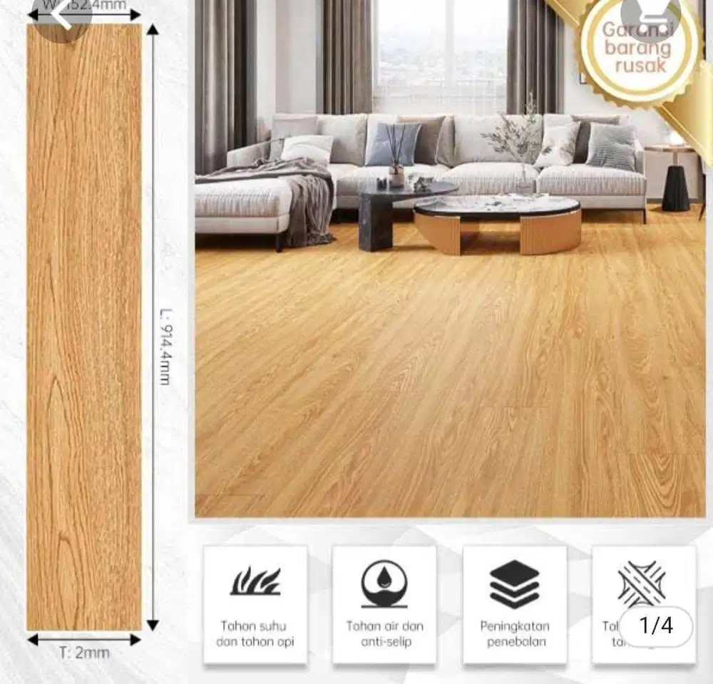 Lantai vinyl berkualitas (segel/ baru) Harga PABRIK