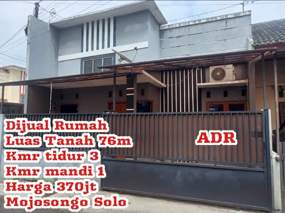 Dijual Rumah Mojosongo Solo