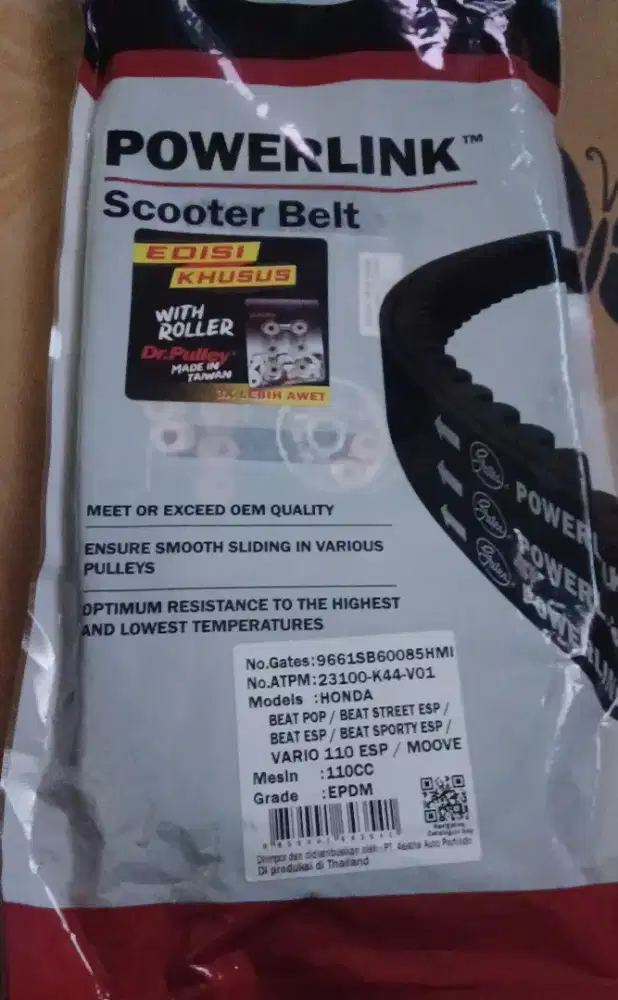 VANBELT HONDA BEAT, VARIO, SCOOPY