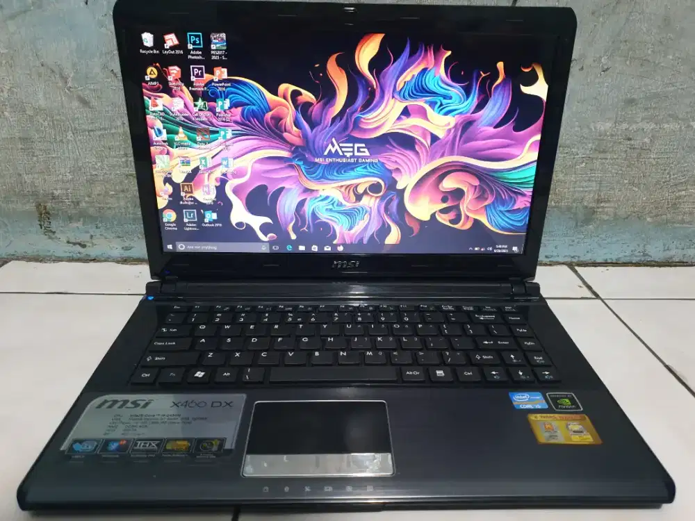 LAPTOP MSI COREI5 DUAL VGA NVIDIA GEFORCE GT540 6GB HDD640GB MULUS
