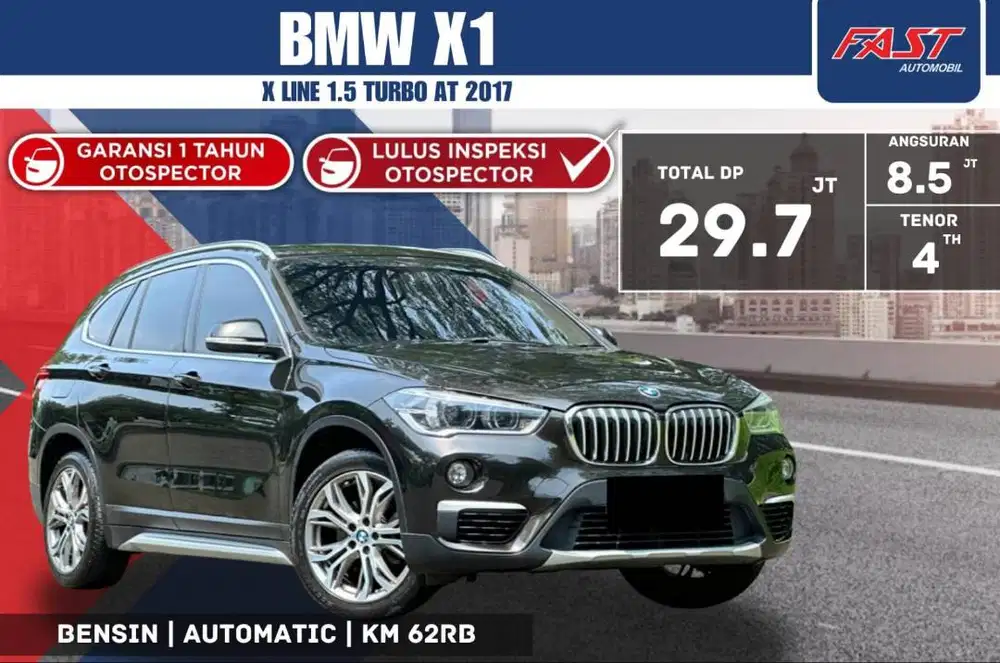 BMW X1 X LINE 2017 1.5 AT TURBO PANORAMIC LOW KM.62RB PAJAK PNJG #F2ST