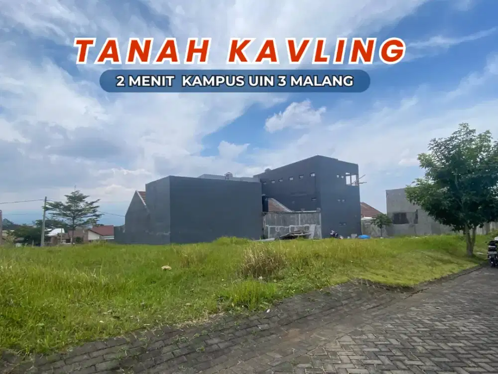 Tanah Kavling Dekat UIN 3 Malang Lingkungan Nyaman & Asri