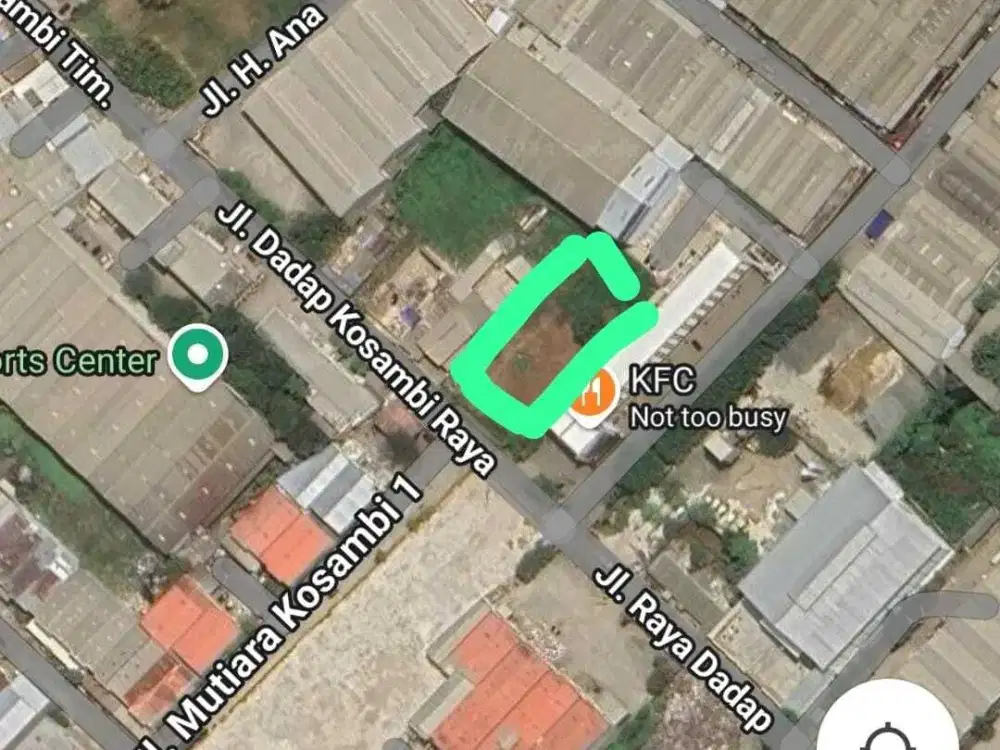 Disewakan Tanah Kosong Pinggir Jalan Raya Dadap Kosambi, Tangerang