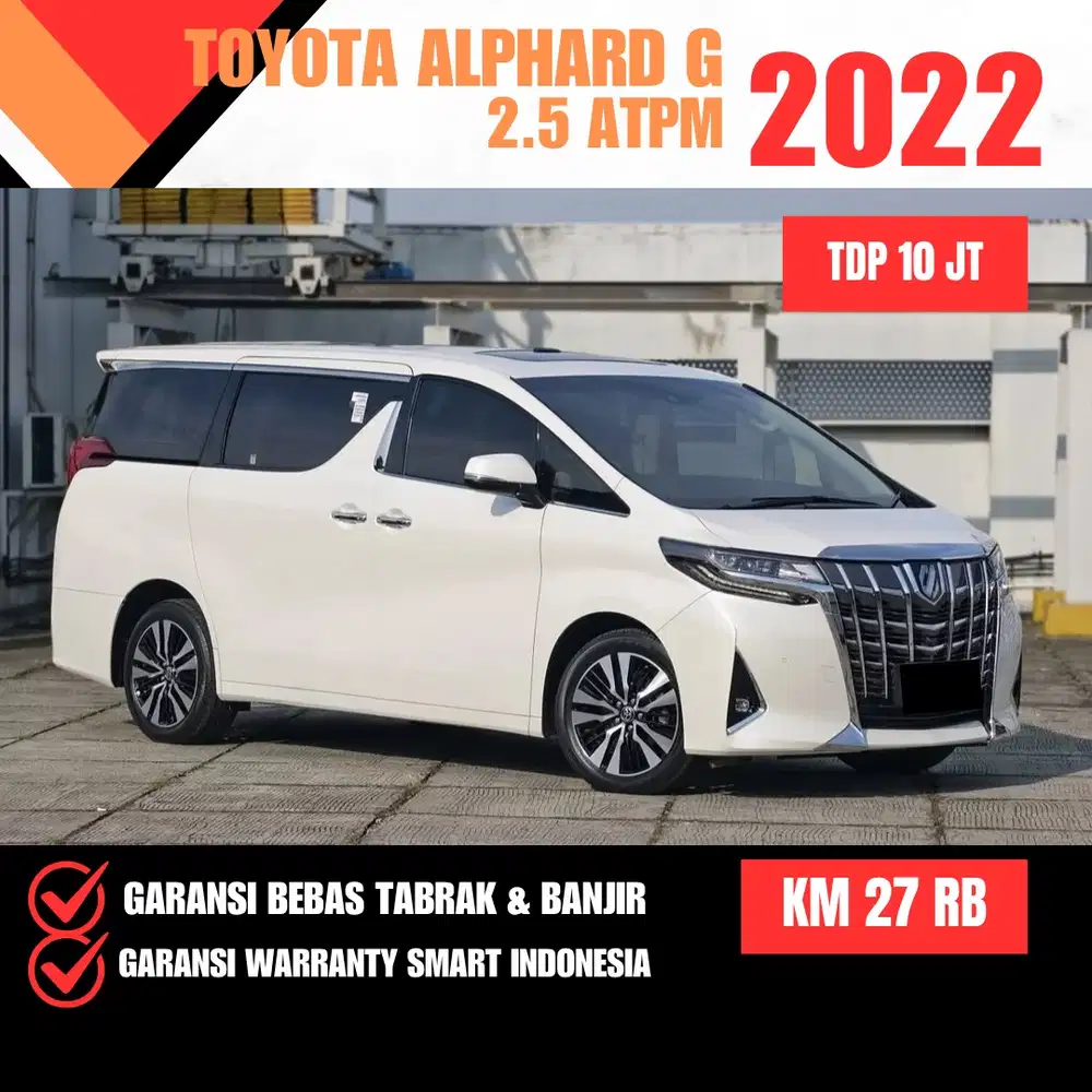 LIKE NEW LOW KM! Toyota Alphard G 2.5 Atpm 2022 AT Matic