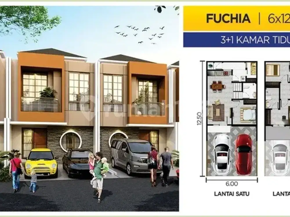 Dijual Rumah Cluster Miami 6x12,5 Type Fuchia Pik2