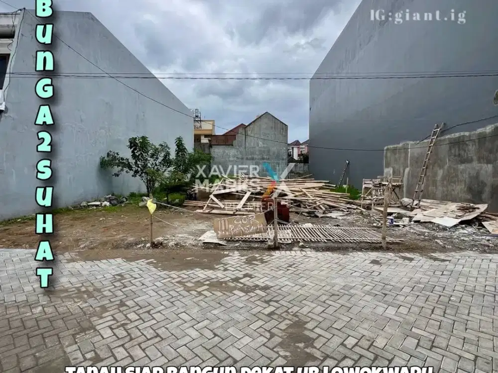 Tanah dekat Brawijaya di bunga bunga Soekarno Hatta Lowokwaru Malang