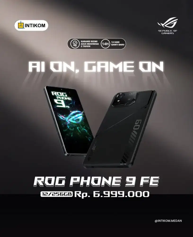 Cicilan Aaus Rog phone 9fe 12/256gb stok terbatas