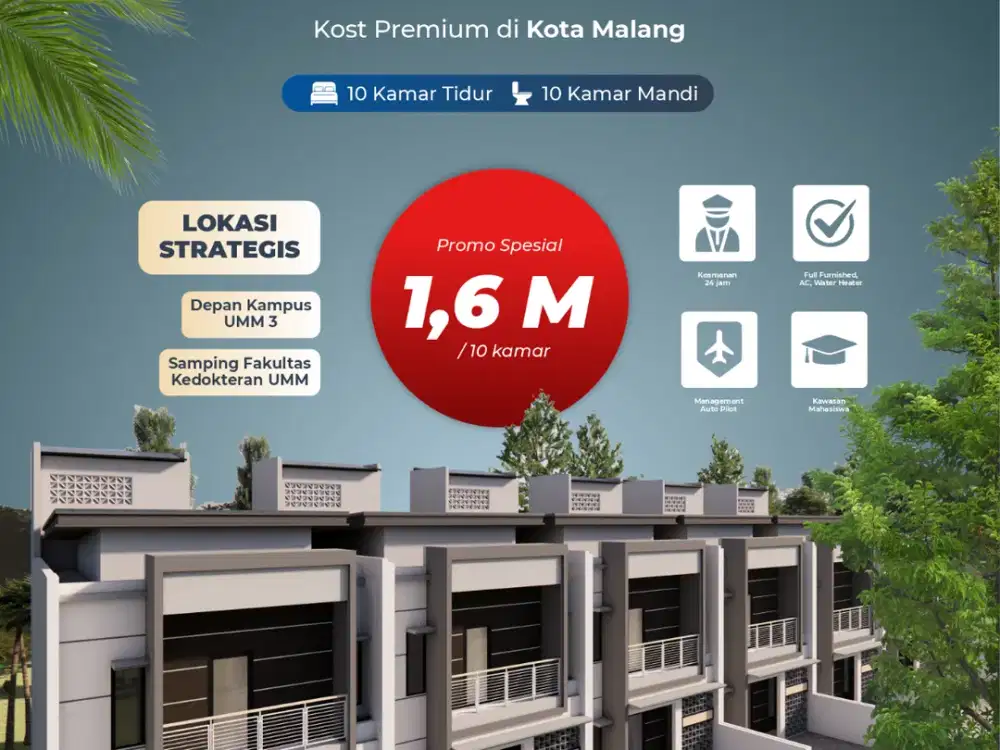 RUMAH KOS LOKASI PREMIUM KOTA MALANG