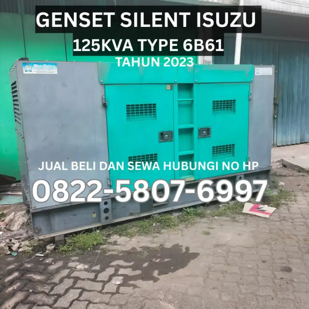 Genset silent Isuzu 125kva tahun 2023 siap pakai