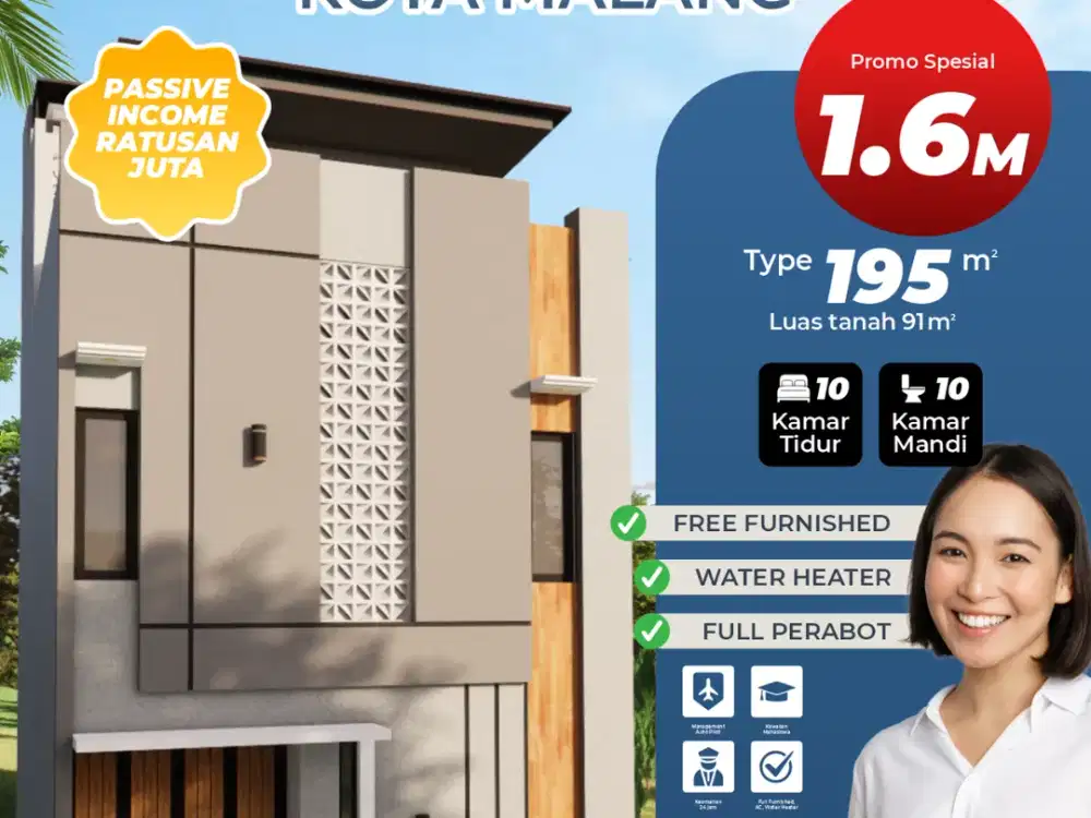 RUMAH KOS PREMIUM 2 LANTAI SAMPING FK KAMPUS UMM