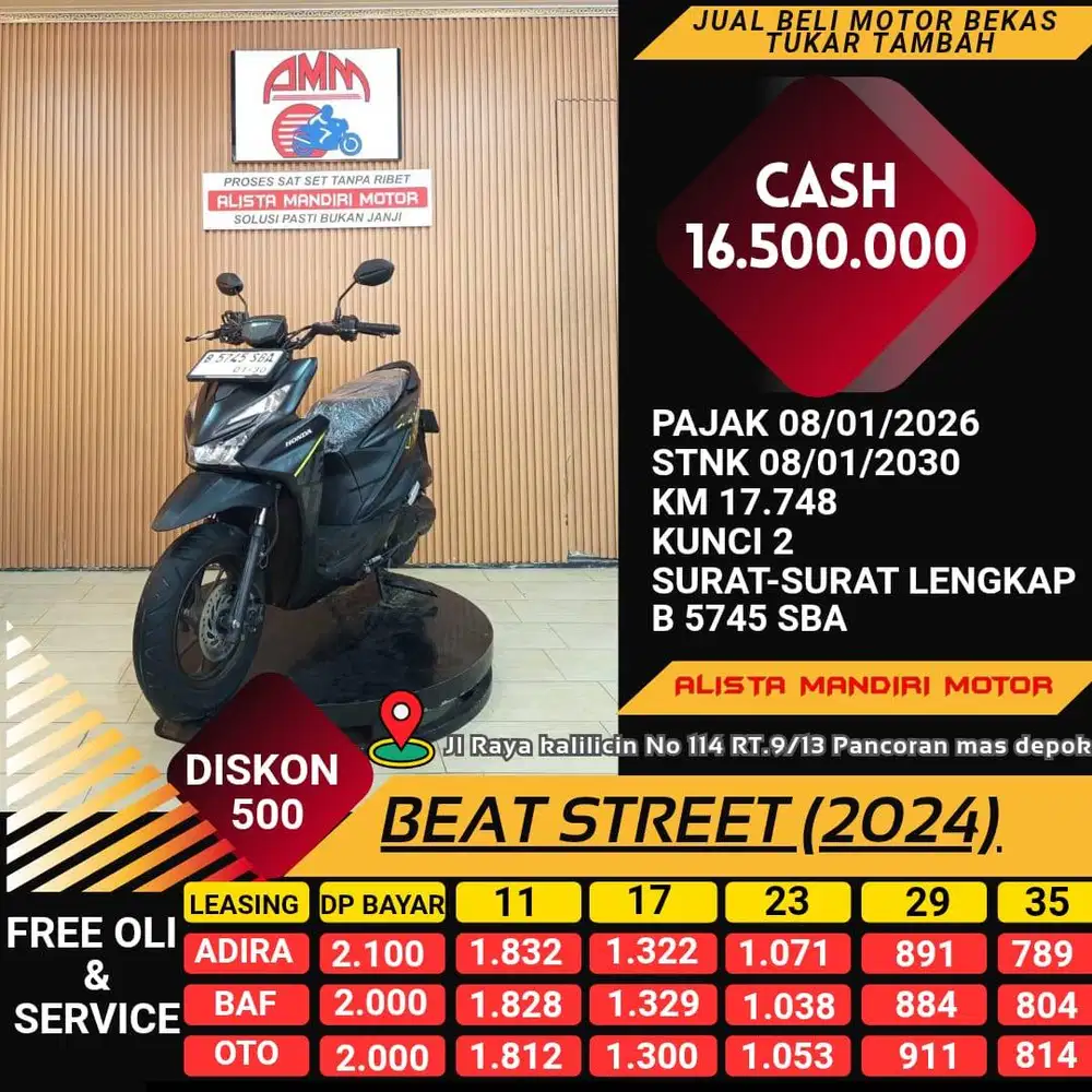 BEAT STREET 2024 MOTOR MATIC HARGA TERJANGKAU RASA BARU  BISA DI KREDI
