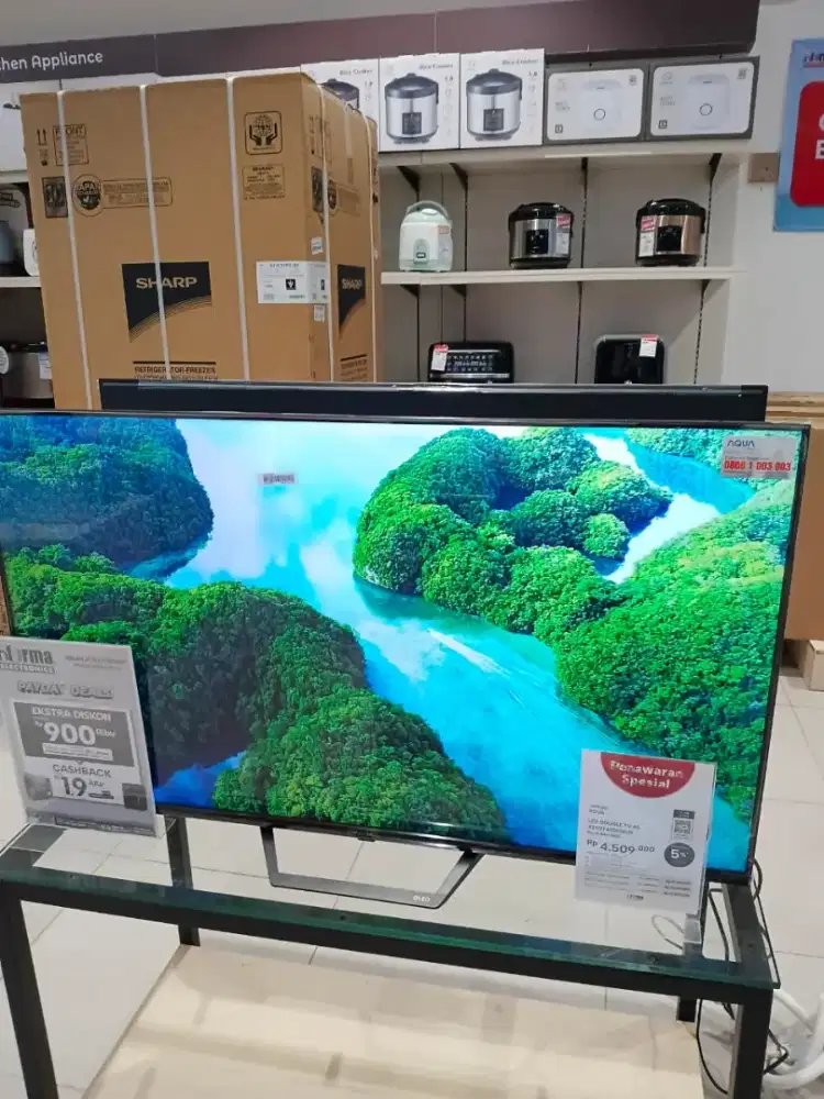 CREDUT TV AQUA 43INC BUNGA 0% TANPA DP