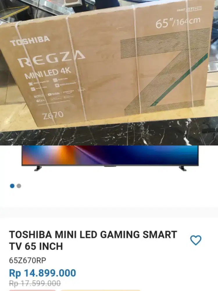 SMART TV TOSHIBA NEW 2025 MINILED 4K 65INCH 65Z670RP