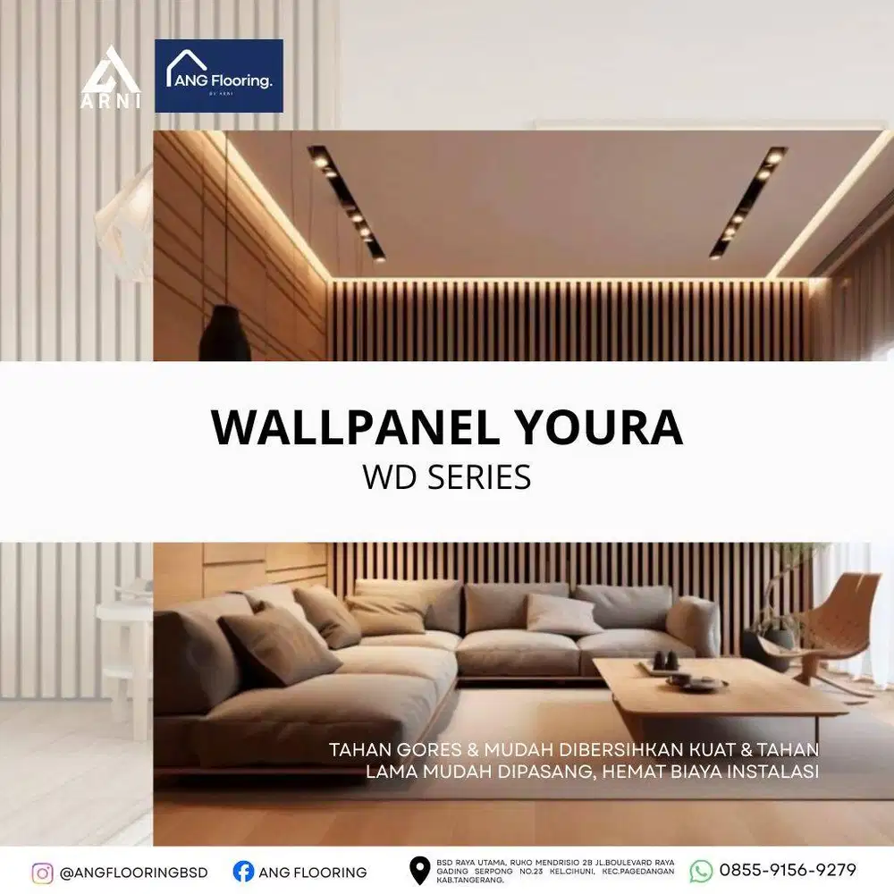 Wallpanel YOURA WA Series | Panel Dinding 3D Estetik, Modern & Tahan L