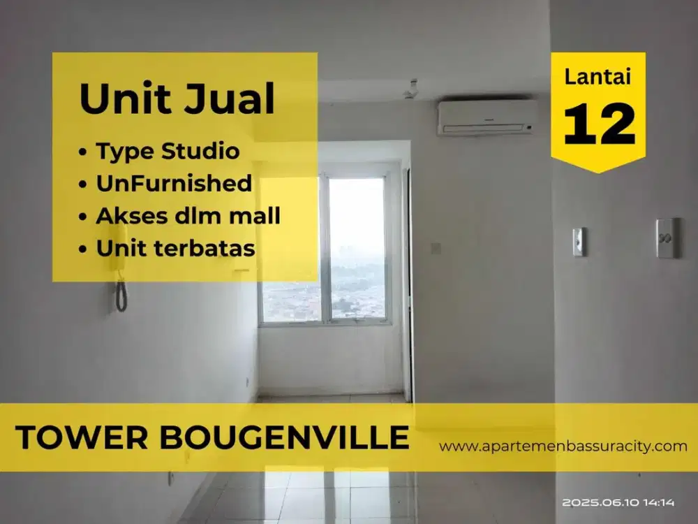Jual type studio tower Bougenville apartemen Bassura City