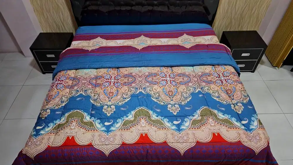 Sprei set + Bed cover katun jepang 200x200 cm