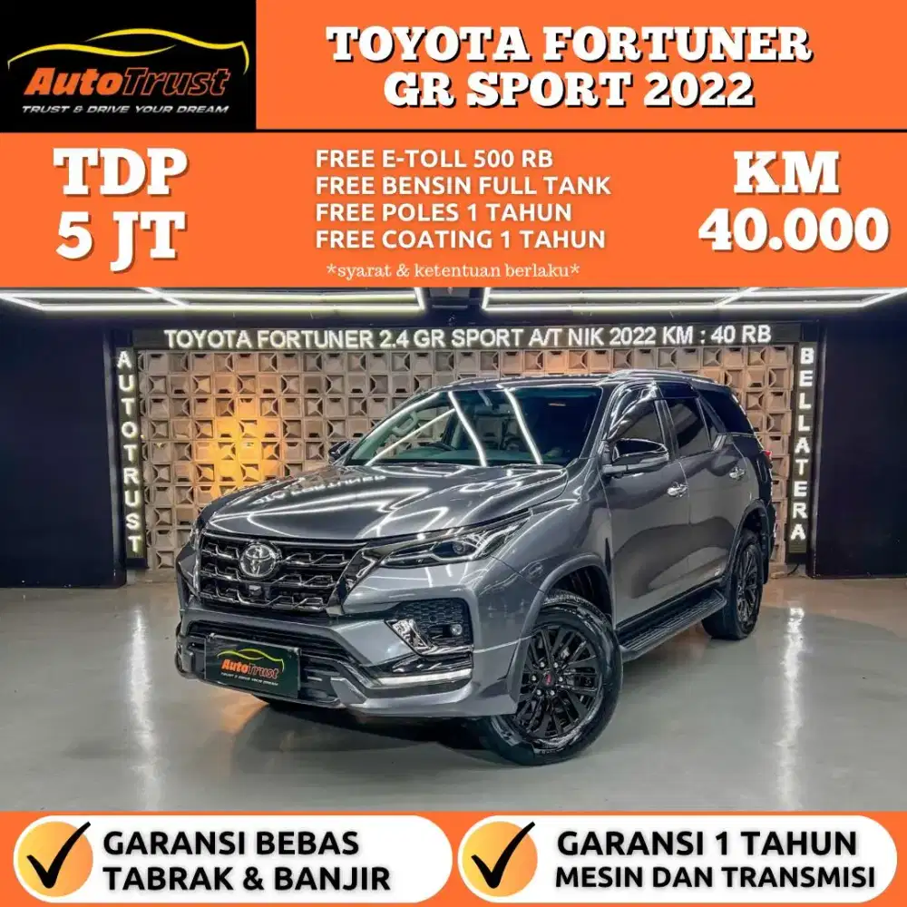 CASH 480 JUTA | TOYOTA FORTUNER 2.4 GR SPORT 4X2 AT 2022