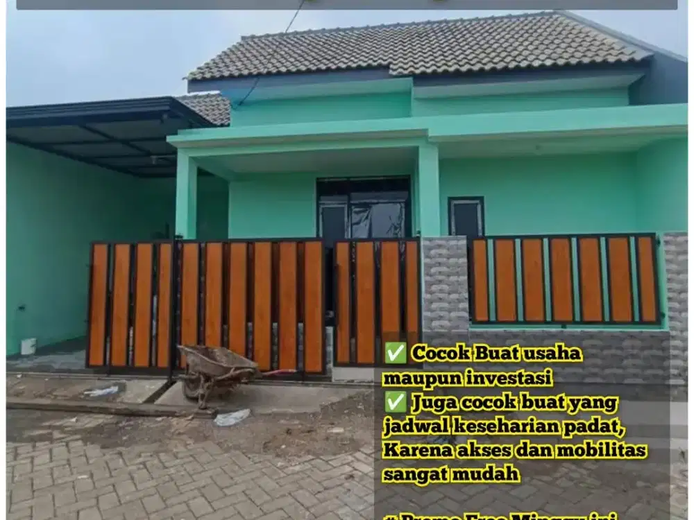 Rumah baru siap huni dekat jalan raya Dungus Sukodono