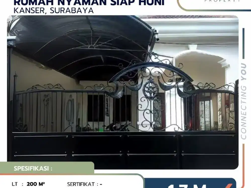 Rumah Di Jalan Kanser Surabaya Siap Huni Lingkungan Nyaman