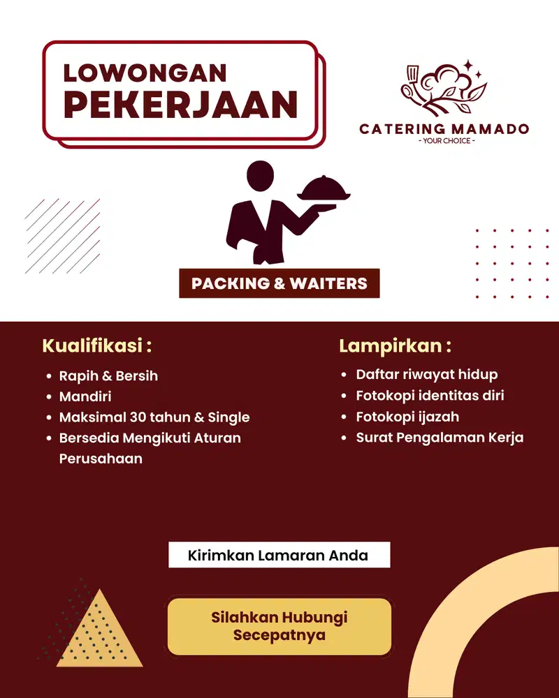 Lowongan Packing & waiters
