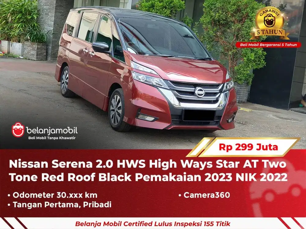 [ GARANSI 5TH ] Nissan Serena 2.0 HWS High Ways Star AT 2022/2023