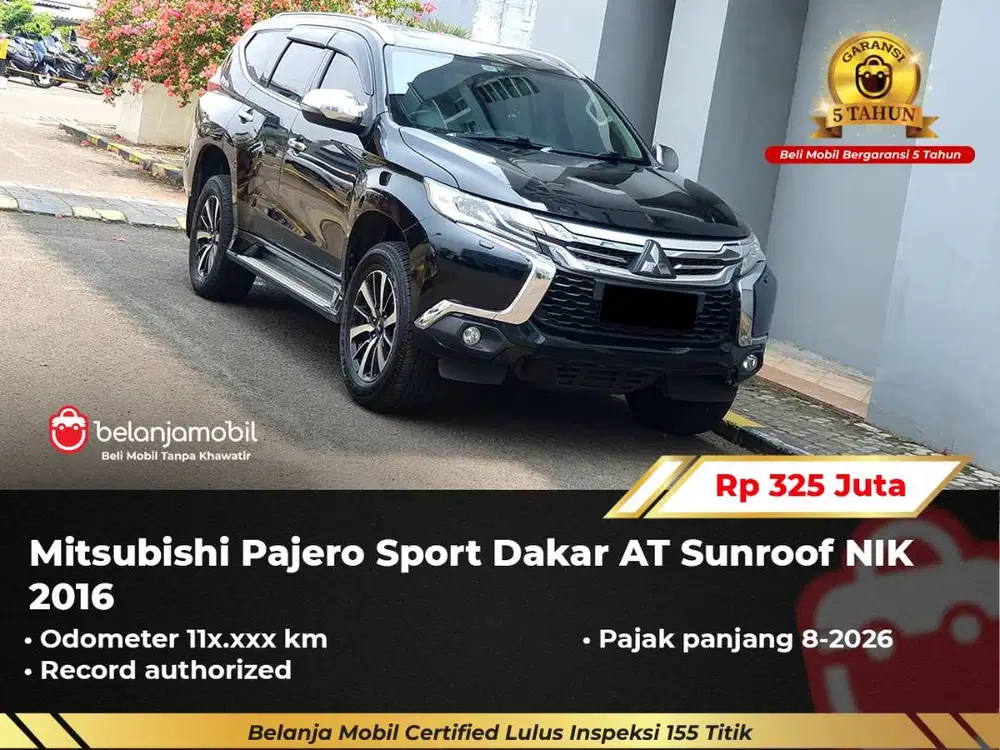 [ GARANSI 5TH ] Mitsubishi Pajero Sport Dakar AT Sunroof 2016/2017