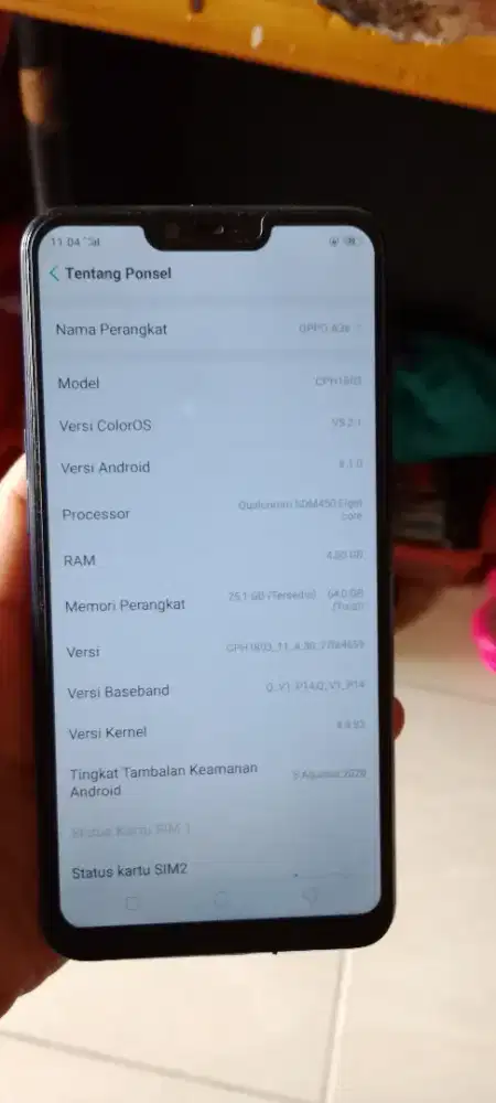 Hp oppo a3s ram4/64