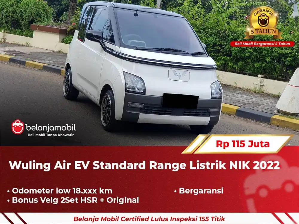 [ GARANSI 5TH ] Wuling Air EV Standard Range Listrik Putih 2022 2023