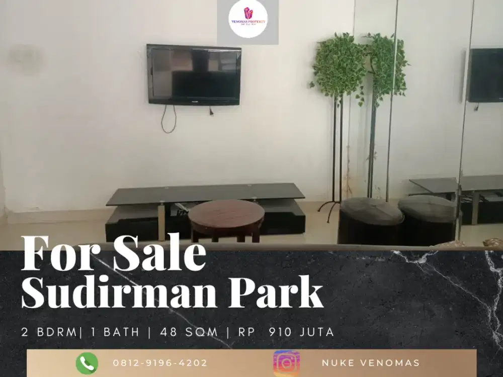 Dijual Apartement Sudirman Park 2 BR Furnished Bagus View Selatan