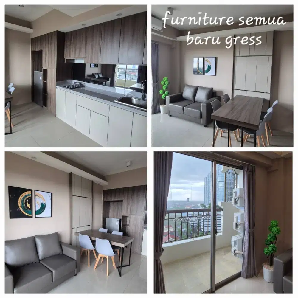 DISEWAKAN APARTEMEN WATERPLACE 2BR FULL FURNISHED NEW GRESS 60m2