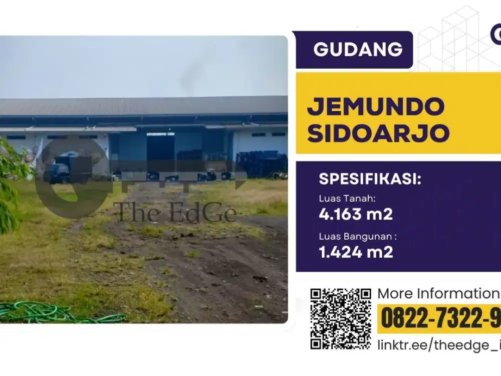 Jual Cepat Gudang Strategis di Taman Sidoarjo