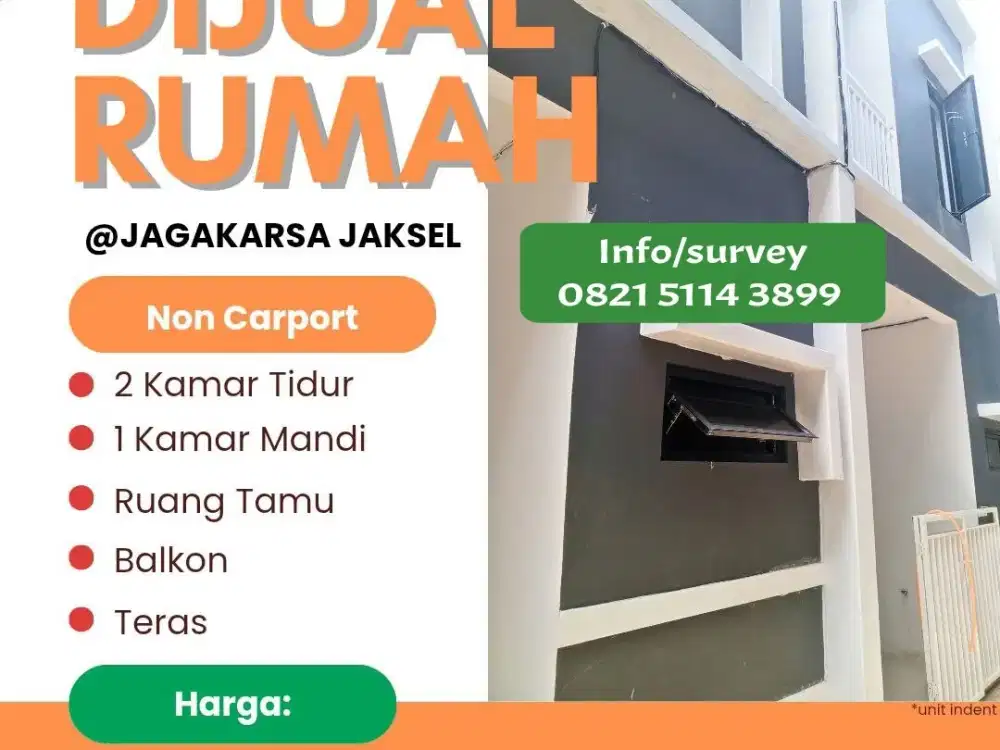 Rumah Baru 2 Lantai Murah Dekat stasiun Lenteng Agung Jagakarsa Jaksel