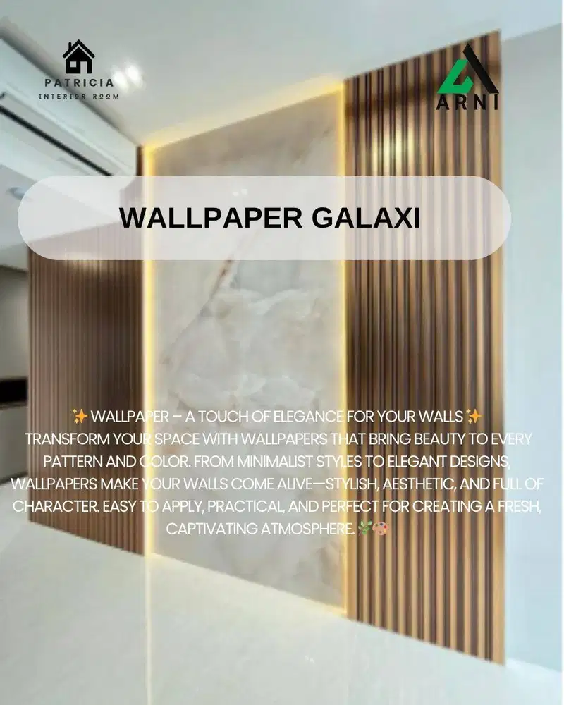 Wallpaper Panel Elegant Wallpaper | Korean Look Design