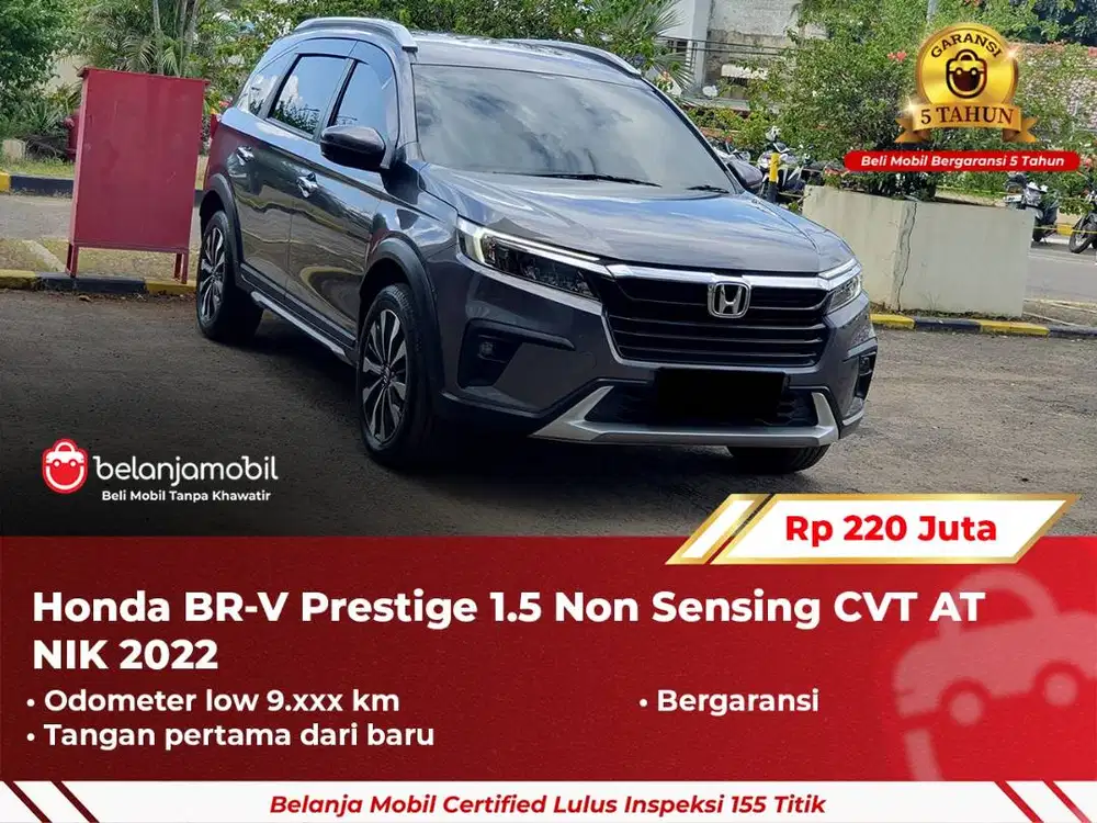 [ GARANSI 5TH ] Honda BRV BR-V BR V Prestige 1.5 CVT AT Abu 2022 2023