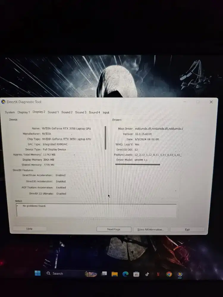 Dijual laptop gaming acer