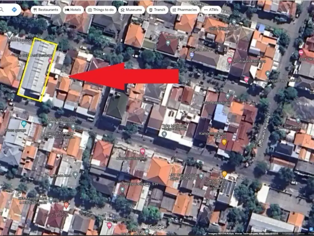di Jalan Raya Lebar Gudang Dukuh Kupang Dekat akses Tol Satelit