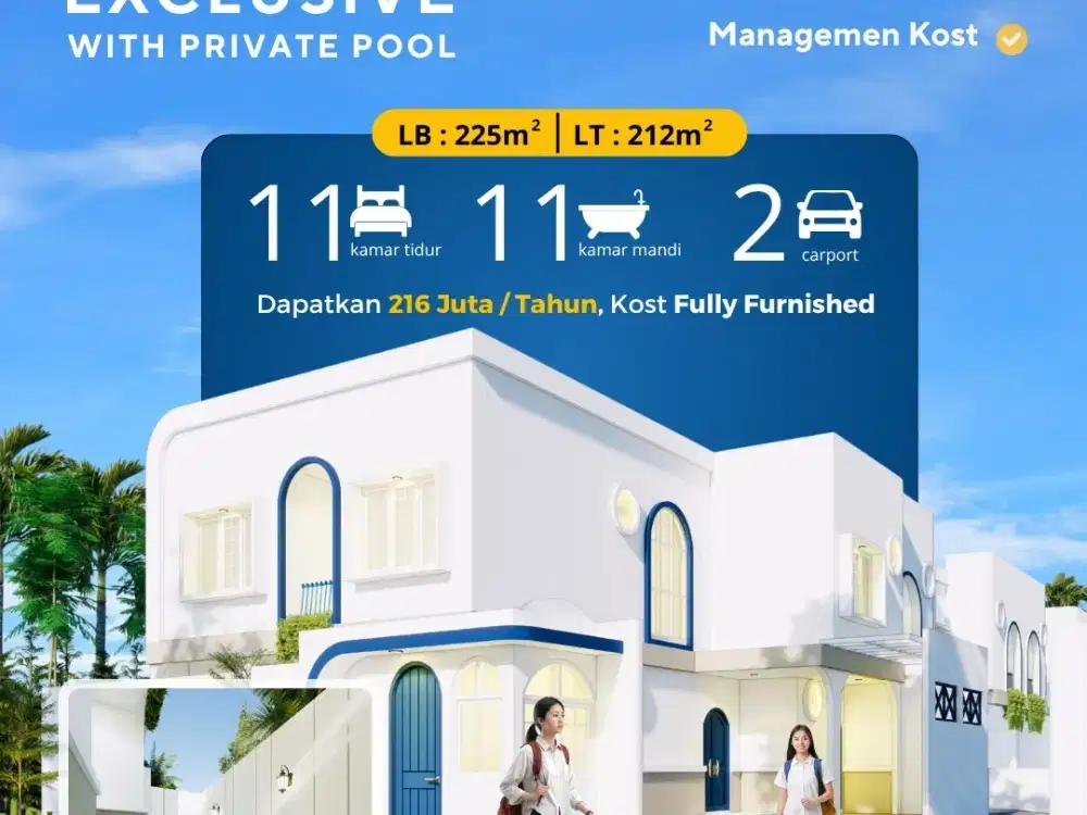 Dijual kost Eksklusif Jogja Sleman Barat Kampus Ull Sertifikat SHM
