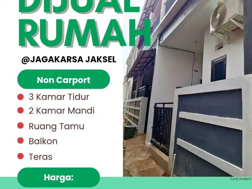 Jual Rumah baru 2 Lantai murah Harga 300 Jutaan di Jagakarsta Selatan