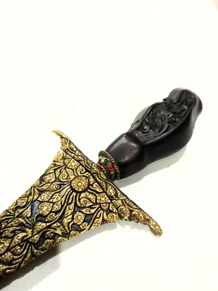 Keris Pusaka Sepang Kinatah Ukir Langka