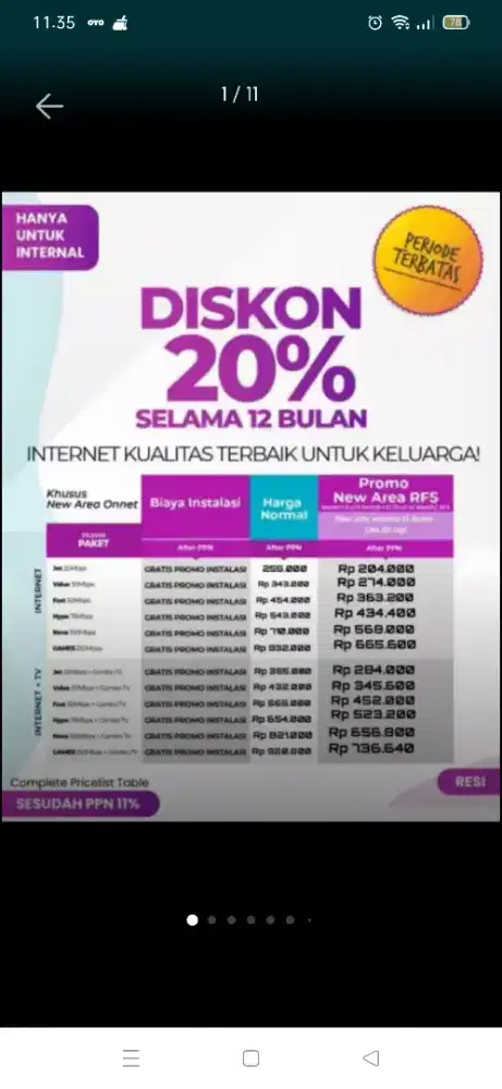 Cempaka putih promo WiFi Myrepublic