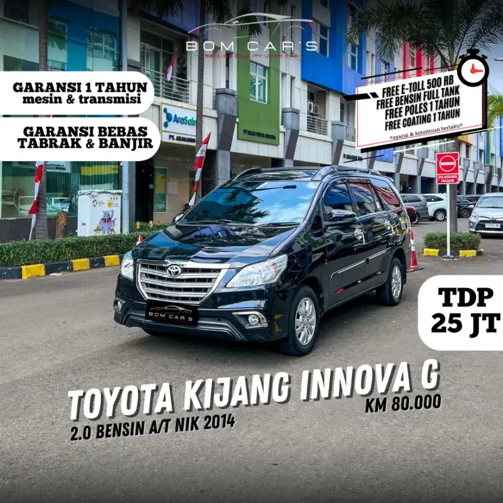 CASH 165 JUTA | TOYOTA INNOVA 2.0 G BENSIN AT 2014