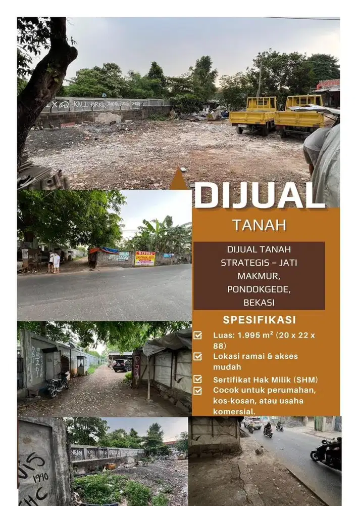 di jual tanah bekasi 1995m2