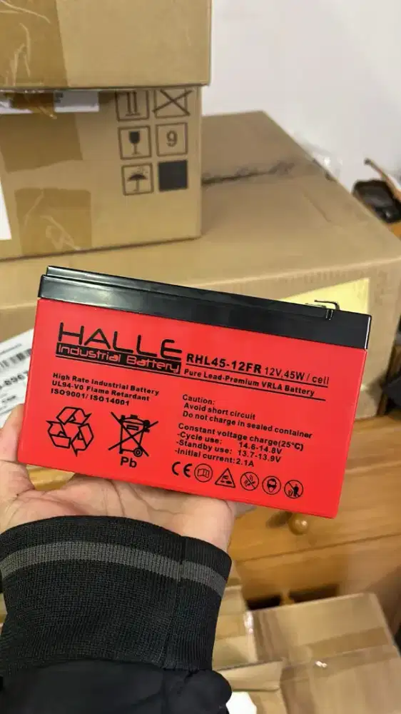 Baterai Second HALLE RHL45-12FR 12V 45W 12V 9AH VRLA